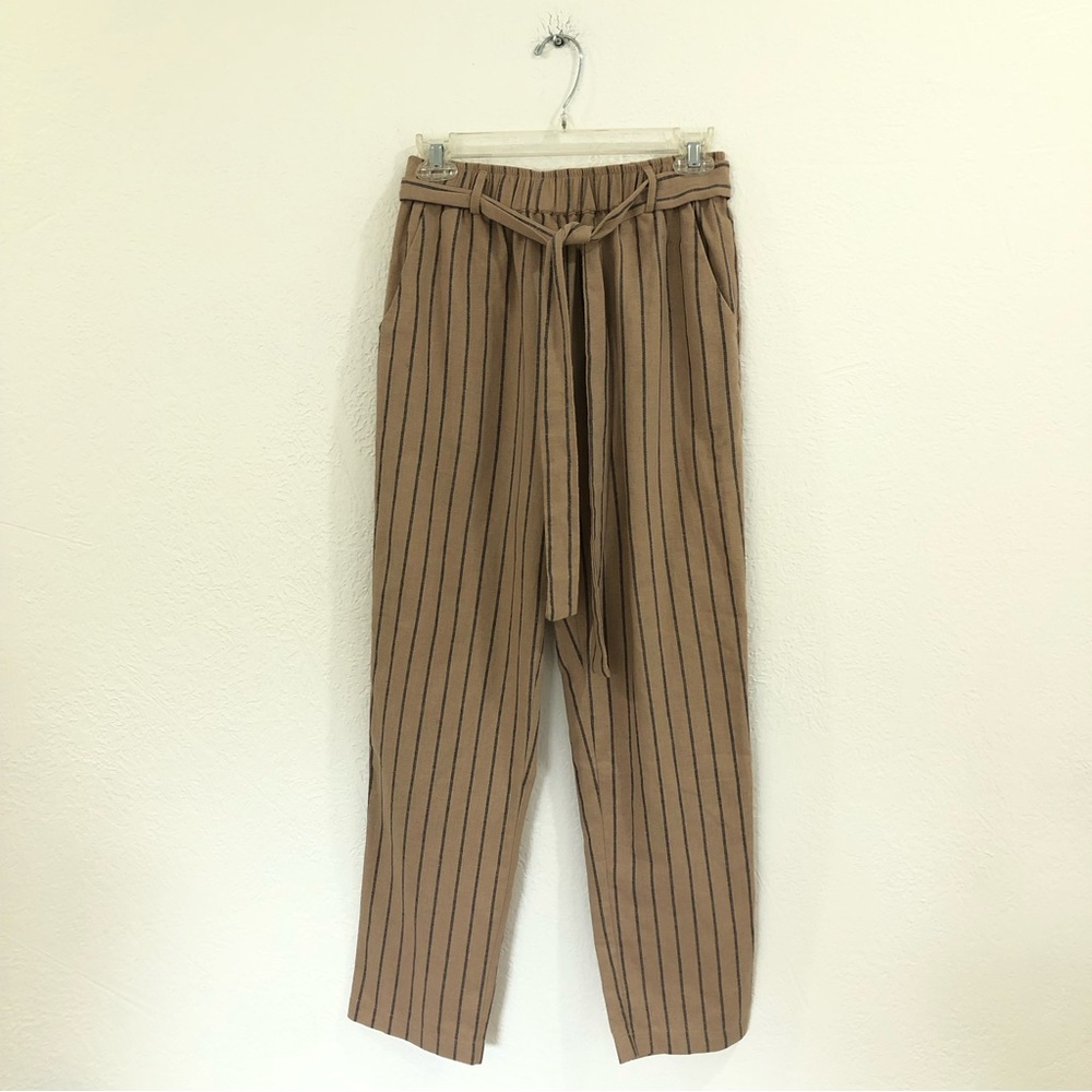 Umgee Striped Belted Pants